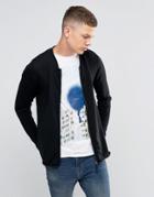 Bench Ratify Crew Neck Zip Through Hoodie - Black