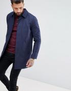 Asos Design Shower Resistant Single Breasted Trench In Navy - Navy
