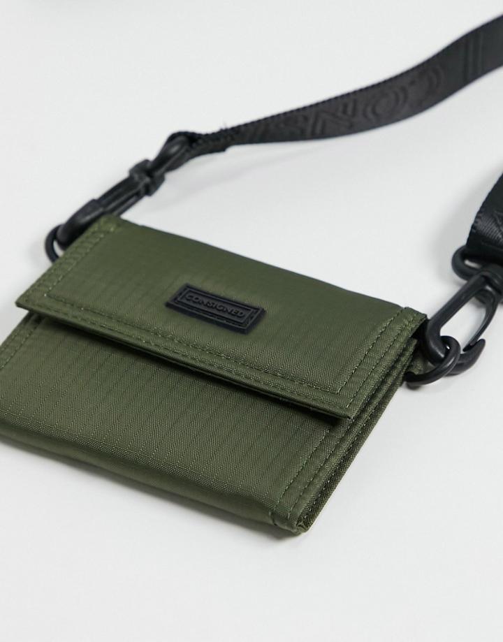 Consigned Cross Body Wallet-green