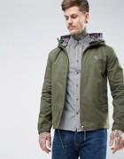 Pretty Green Beckford Jacket With Printed Paisley Hood In Green - Green