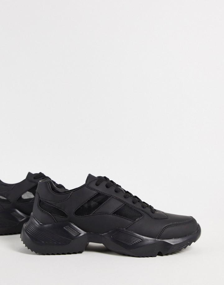 Public Desire Lowell Cut Out Sneakers In Black