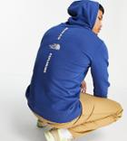 The North Face Vertical Nse Hoodie In Blue Exclusive At Asos-black