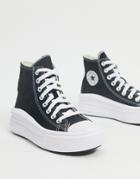 Converse Chuck Taylor Move Platform Hi Sneakers In Black
