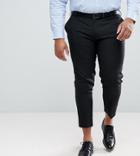 Asos Plus Skinny Cropped Smart Pants In Black - Black