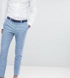 Noak Slim Wedding Suit Pants In Linen - Blue