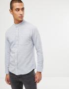Jack And Jones Premium Grandad Collar Shirt - Gray