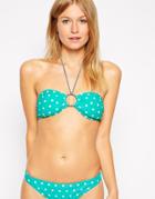 Esprit Bondi Beach Large Spot  Bandeau Bikini Top - Seafoamgreen