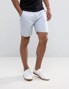 Brave Soul Oxford Cotton Shorts - Blue