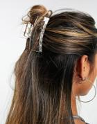 Topshop Smoked Claw Hair Clip In Clear