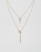 Johnny Loves Rosie Triangle & Bar Layering Necklaces - Gold