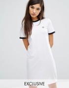 Fred Perry Archive Ringer T-shirt Dress - White
