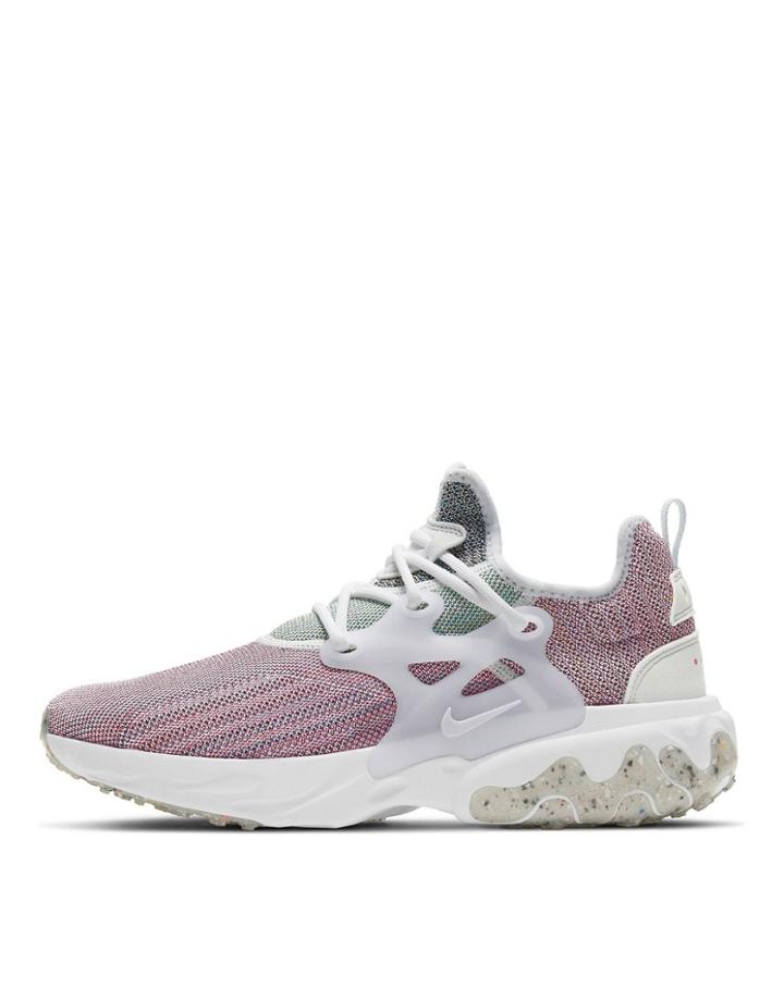 Nike React Presto Flyknit Sneakers In Light Brown-neutral