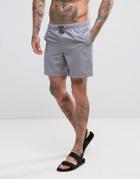 Asos Swim Shorts In Gray Mid Length - Gray