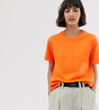 Weekday Relaxed Fit Crew Neck T-shirt In Orange - Orange