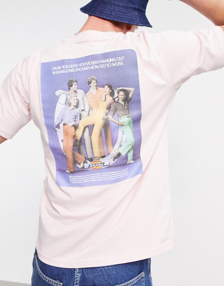 Dickies Bigfork Back Print T-shirt In Pink