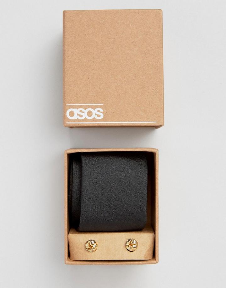 Asos Tie In Black And Cufflink Pack - Black