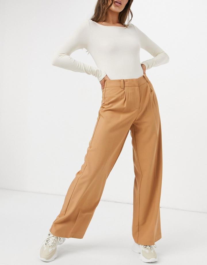 Y.a.s Wide Leg Pant In Tan-orange