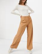Y.a.s Wide Leg Pant In Tan-orange