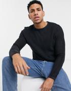 Only & Sons Crew Neck Sweater In Black