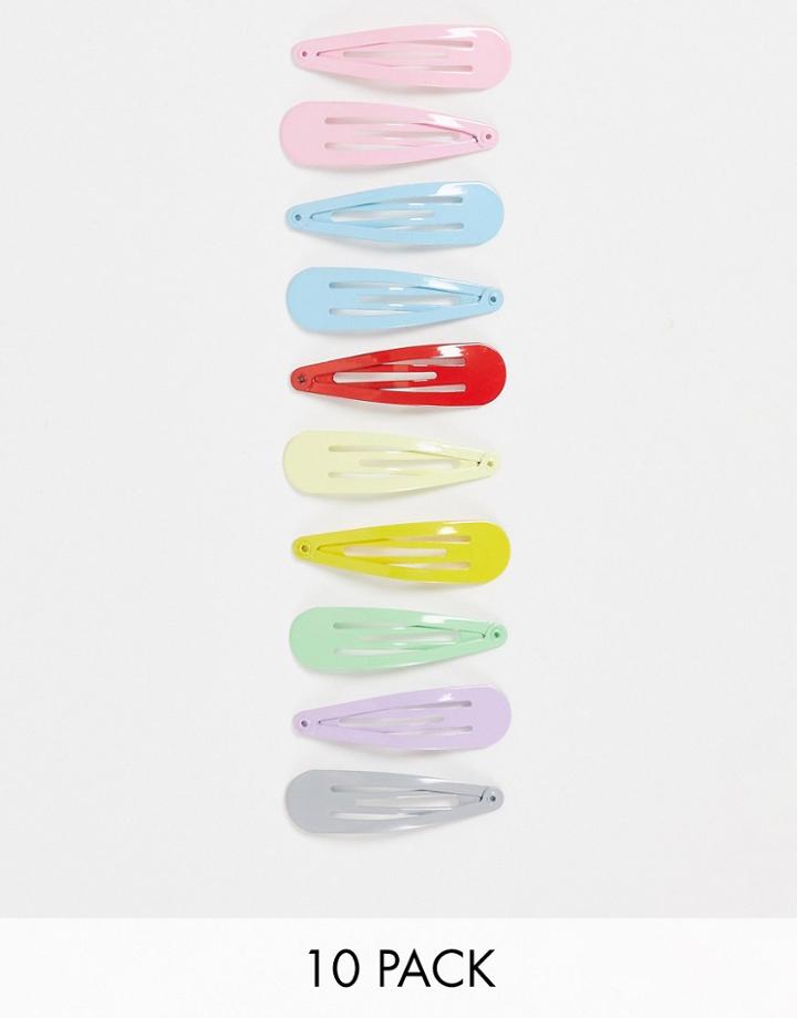 Madein 10 Pack Hair Clips In Pastel-multi
