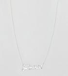 Rock N Rose Sterling Silver Feminist Necklace - Silver