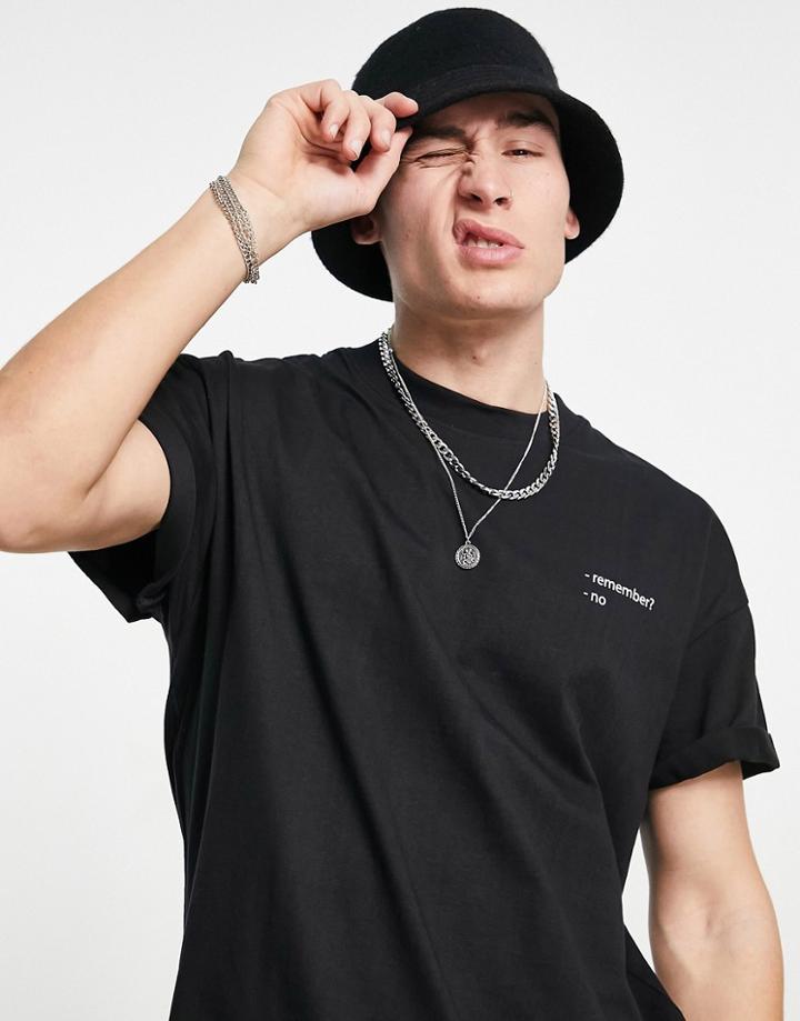 Night Addict Remember Me T-shirt In Black