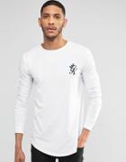 Gym King Noir Long Sleeve T-shirt - White