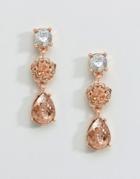 Coast Floral Rose Gold Earrings - Pink