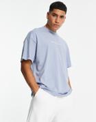 Night Addict 'impressionable' T-shirt In Dusty Blue-blues