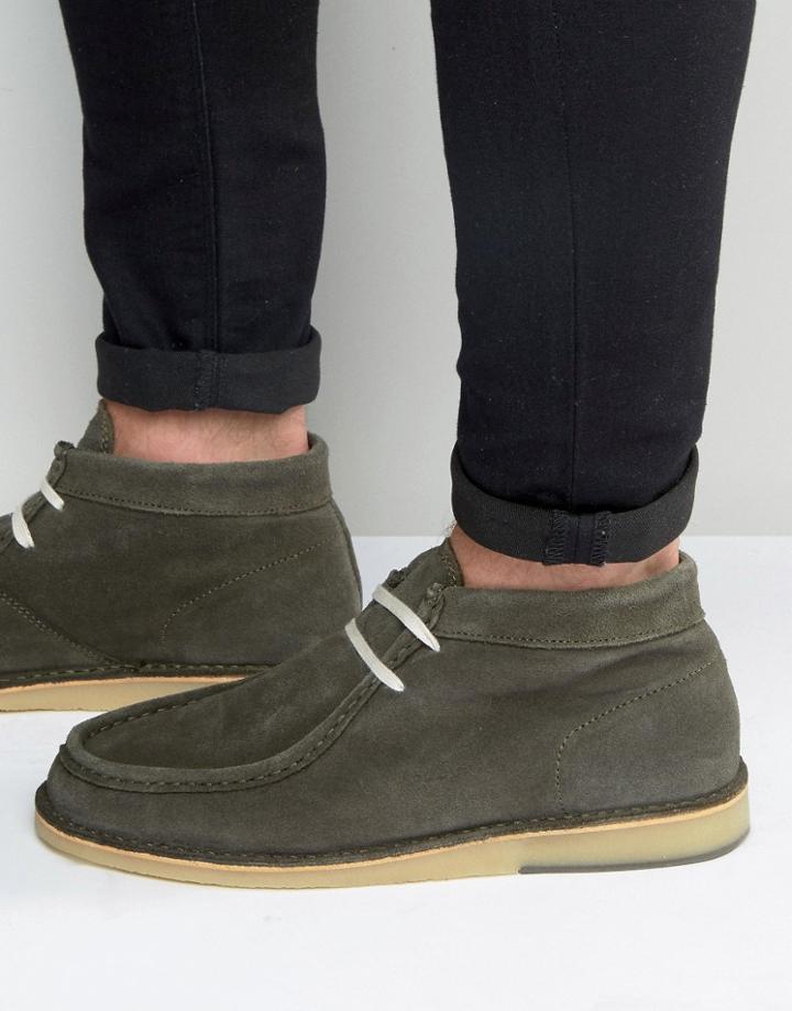 Selected Homme Ronni Suede Boots - Green