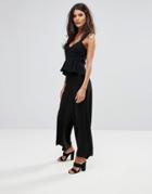 Y.a.s Jen Ruffle Jumpsuit - Black