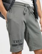 True Religion 'true' Retro Jersey Shorts-green