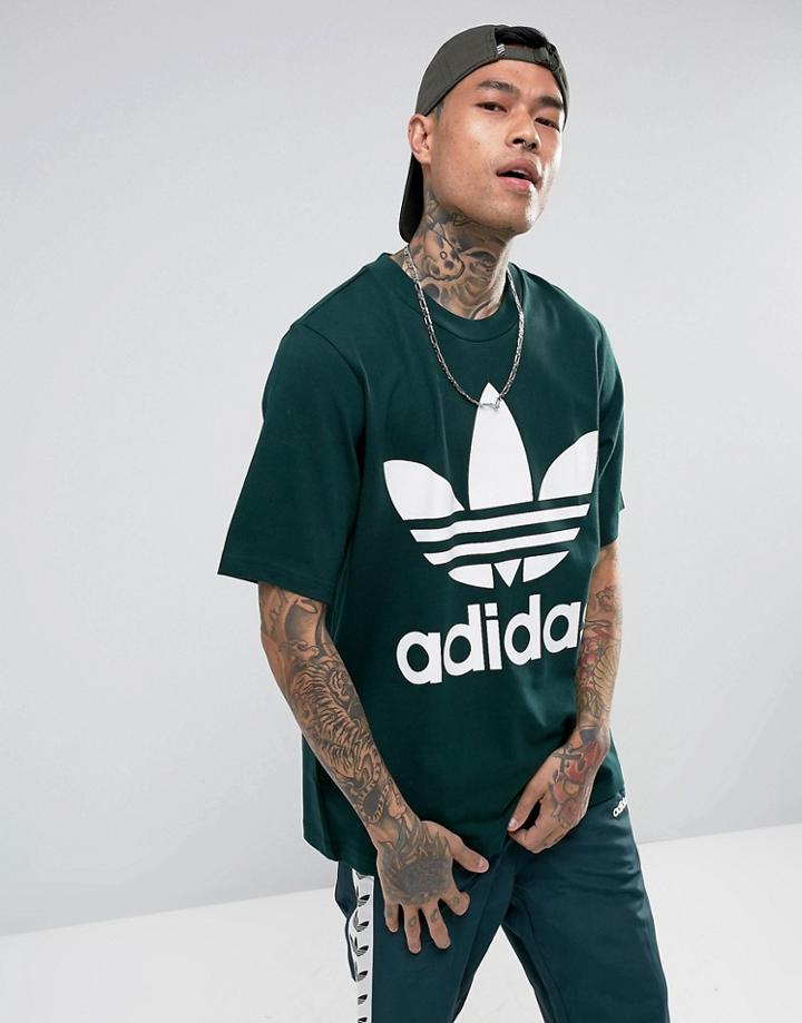 Adidas Originals Boxy T-shirt In Green Bs3026 - Green