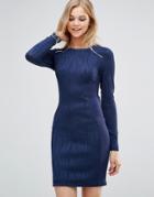 Y.a.s Zip Detail Bodycon Dress - Brown