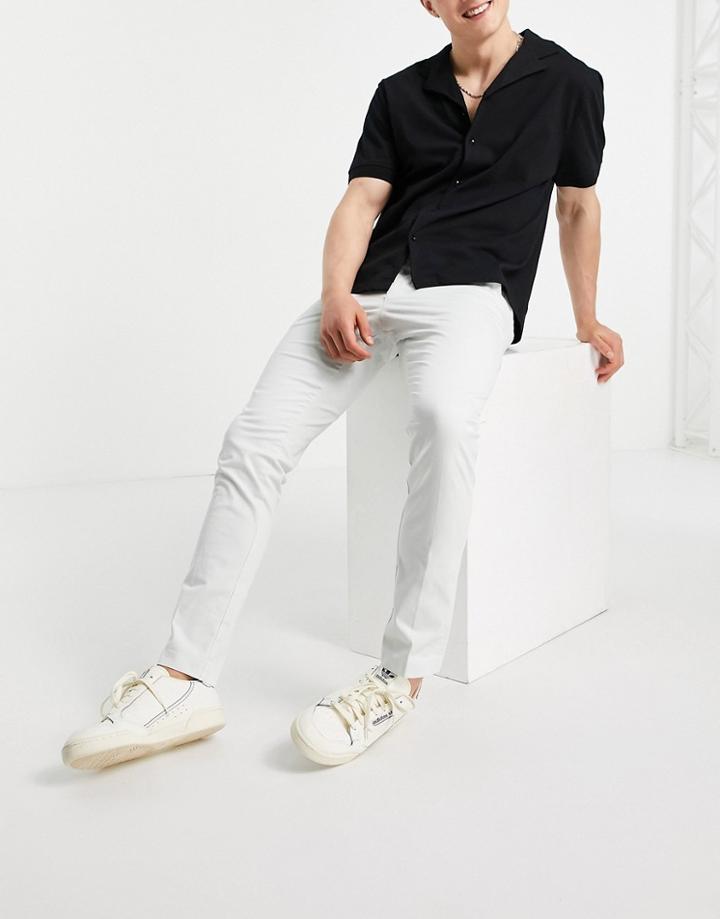 New Look Slim Chinos In Light Blue