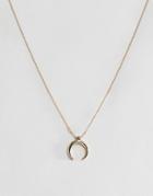Pieces Wishbone Necklace - Gold