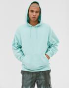 Asos Design Oversized Hoodie In Turquoise-blue
