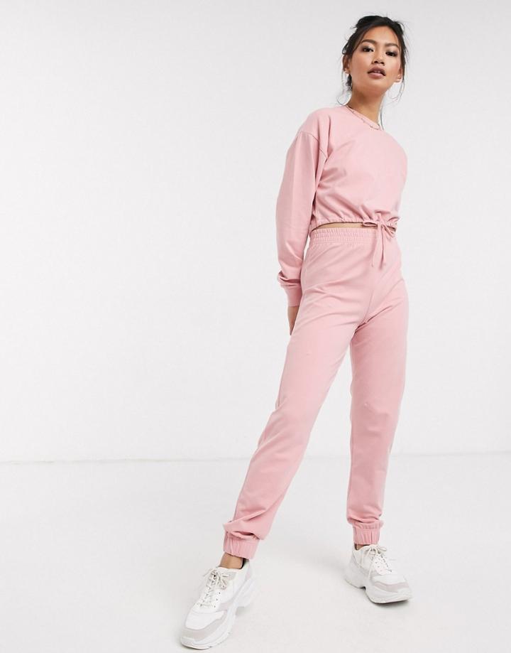 Miss Selfridge Sweatpants In Pink Two-piece