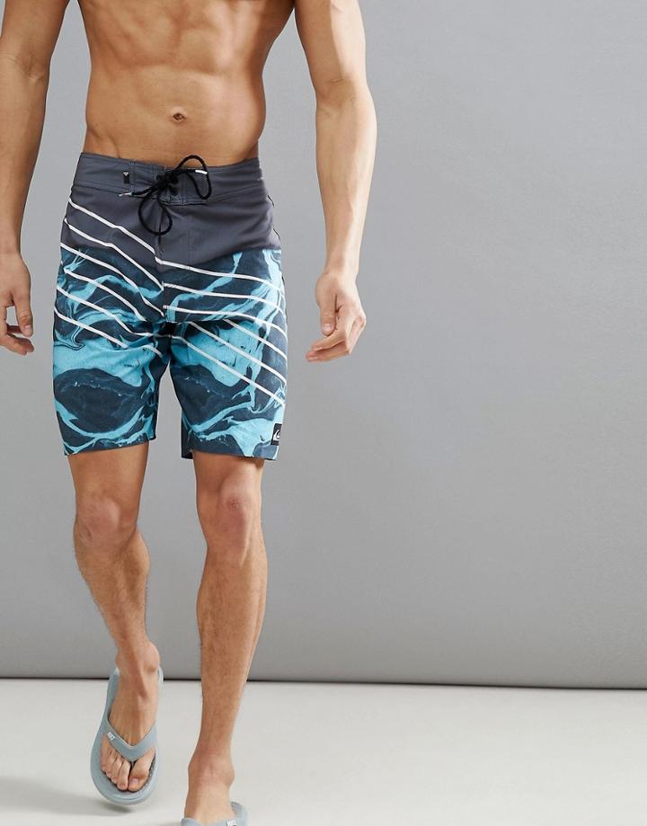 Quiksilver Highline Lava Slash 19 Boardshort In Blue/gray - Blue