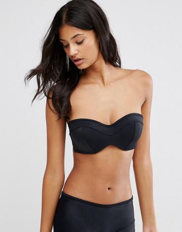 Panache Isobel Bandeau Bikini Top - Black