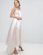 Coast Pearl Metallic Full Dress - Pink