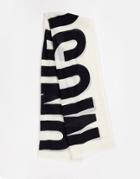 Moschino Large Logo Scarf In White