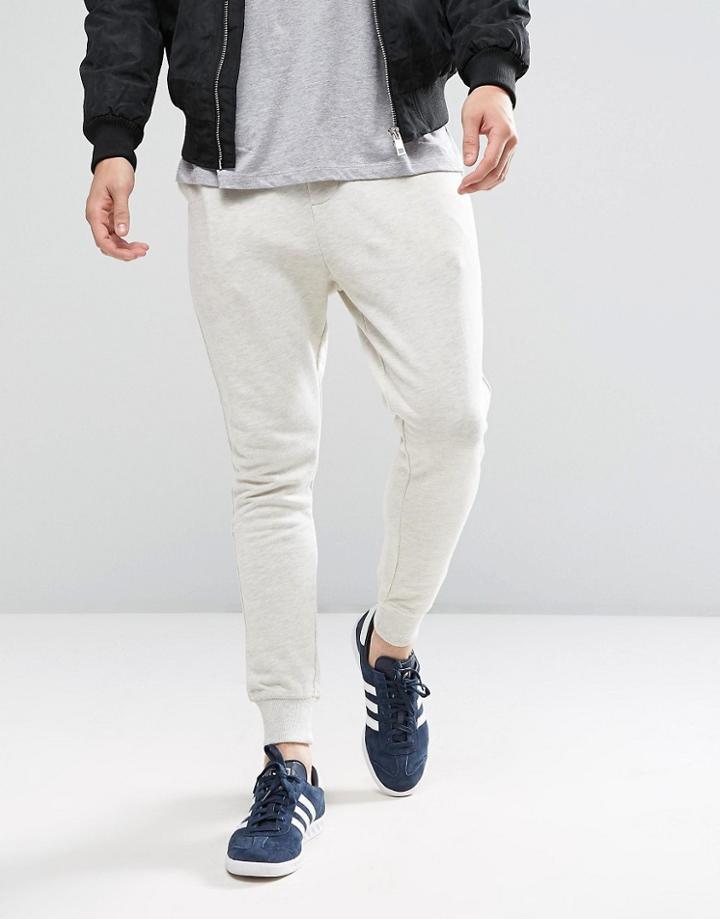 Jack & Jones Originals Skinny Fit Jersey Joggers - Gray