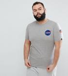 Alpha Industries Plus Nasa Shuttle T-shirt In Gray - Gray