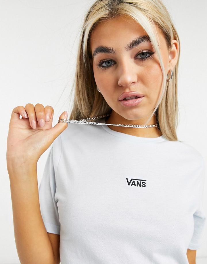 Vans Flying V Crop T-shirt In Blue-blues