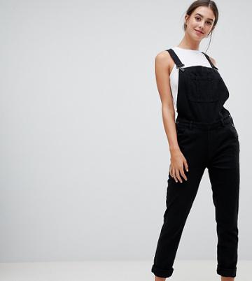 Kubban Tall Denim Overalls - Black