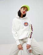 Tommy Jean 90s Capsule 5.0 Sailing Hoodie With Sleeve Logo - White