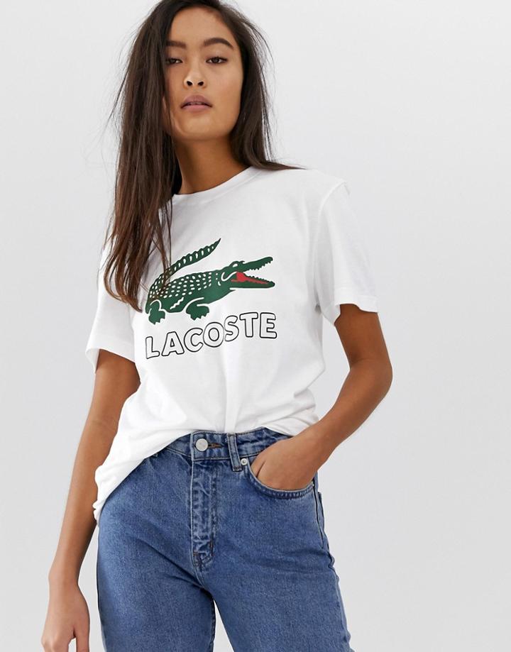 Lacoste Logo Tee-white