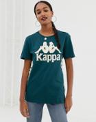 Kappa Relaxed T-shirt With Banda Logo Taping - Blue