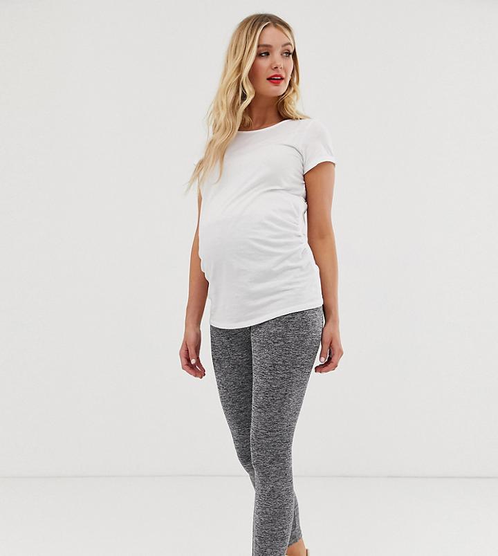 Asos Design Maternity Legging In Marl - Gray